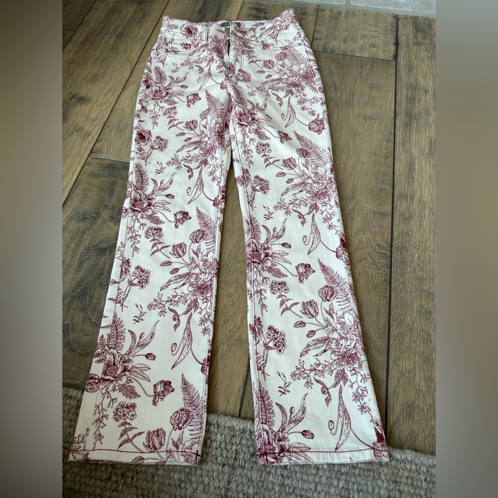 DL1961 Mara Ankle High Rise Instasculpt Straight Botanical Jeans